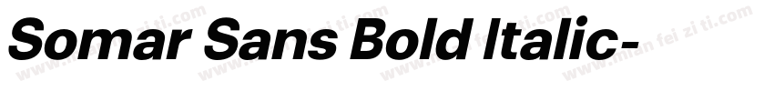 Somar Sans Bold Italic字体转换